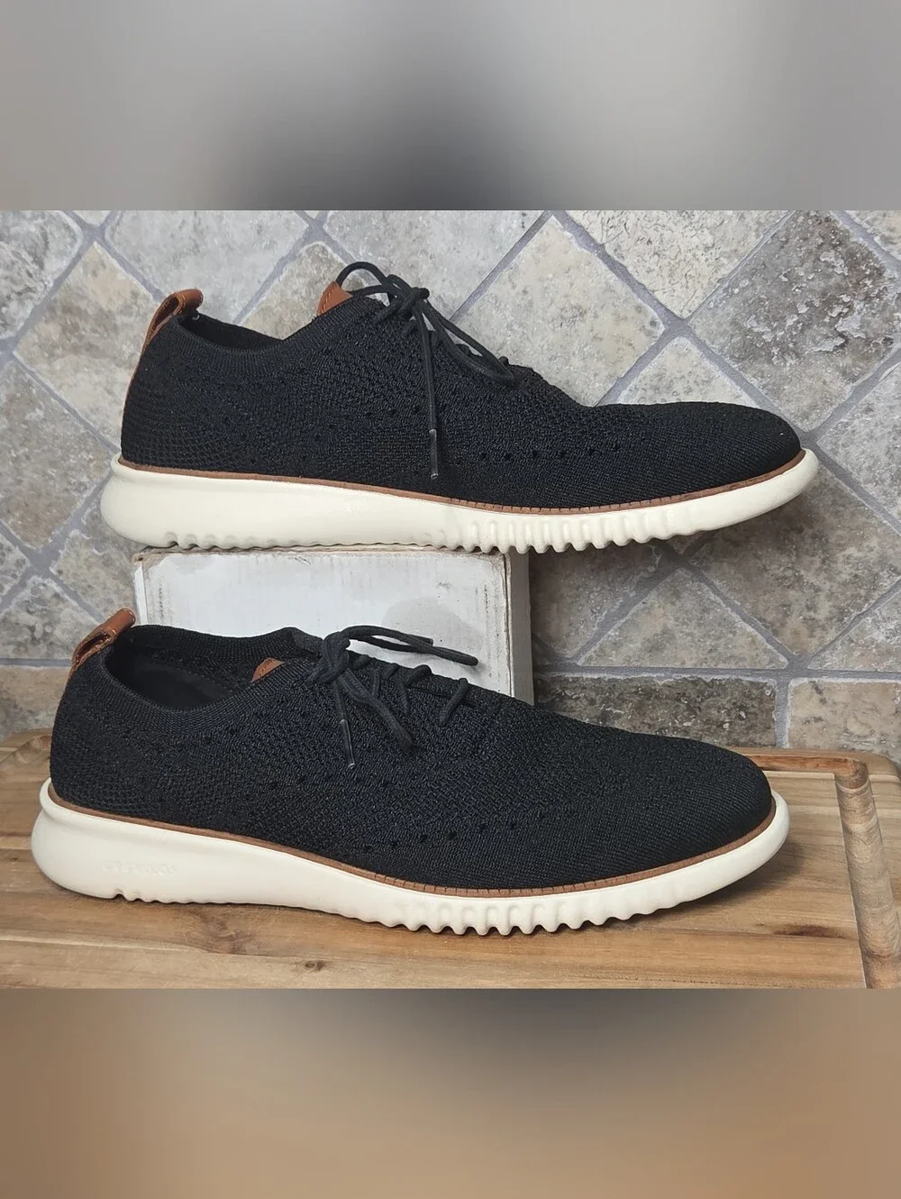 Cole Haan Mens 2. Zerogrand Stitchlite Wingtip Oxford Black Size 10 M
